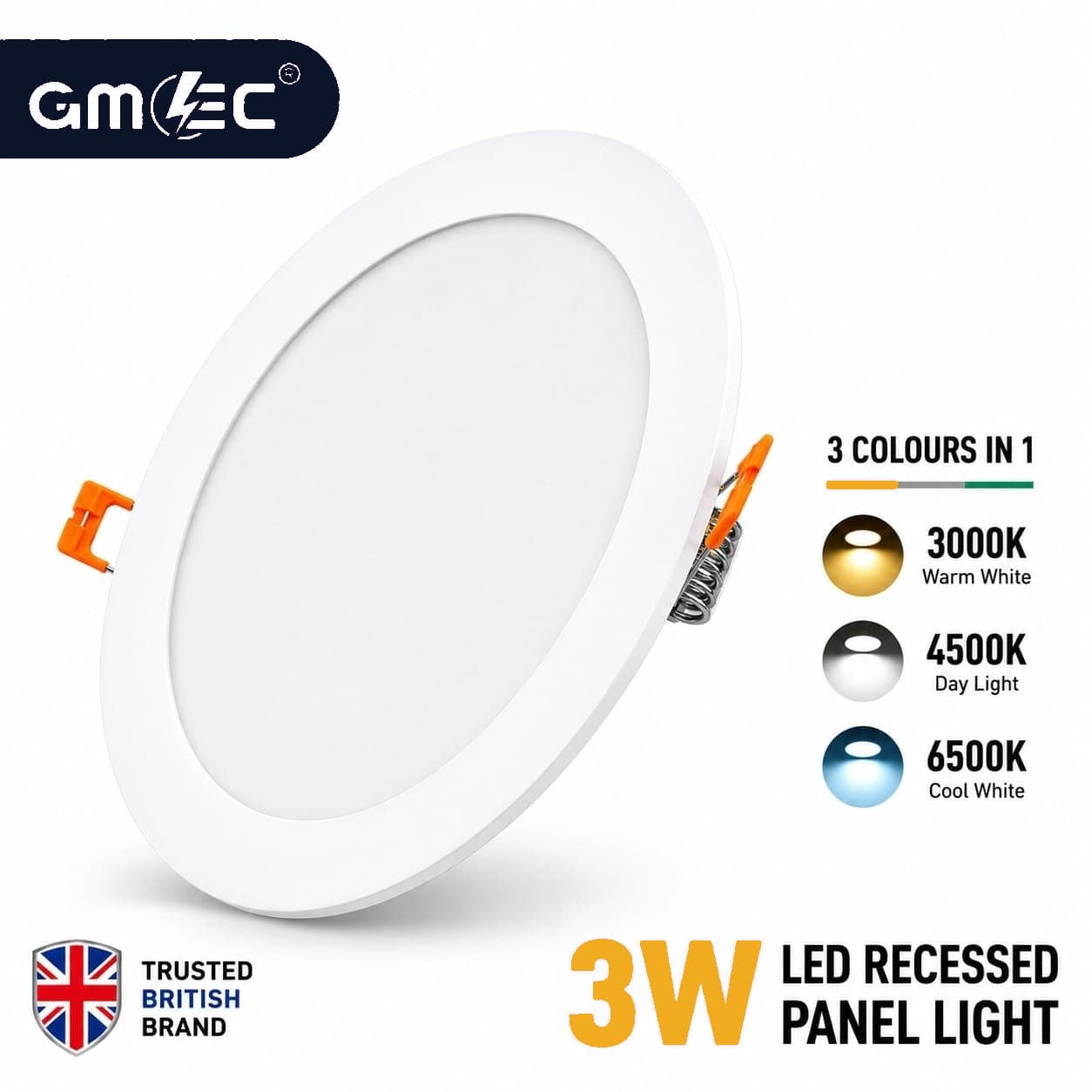 3W LED Recessed Panel Light 3 Colour CCT thumbnail 11