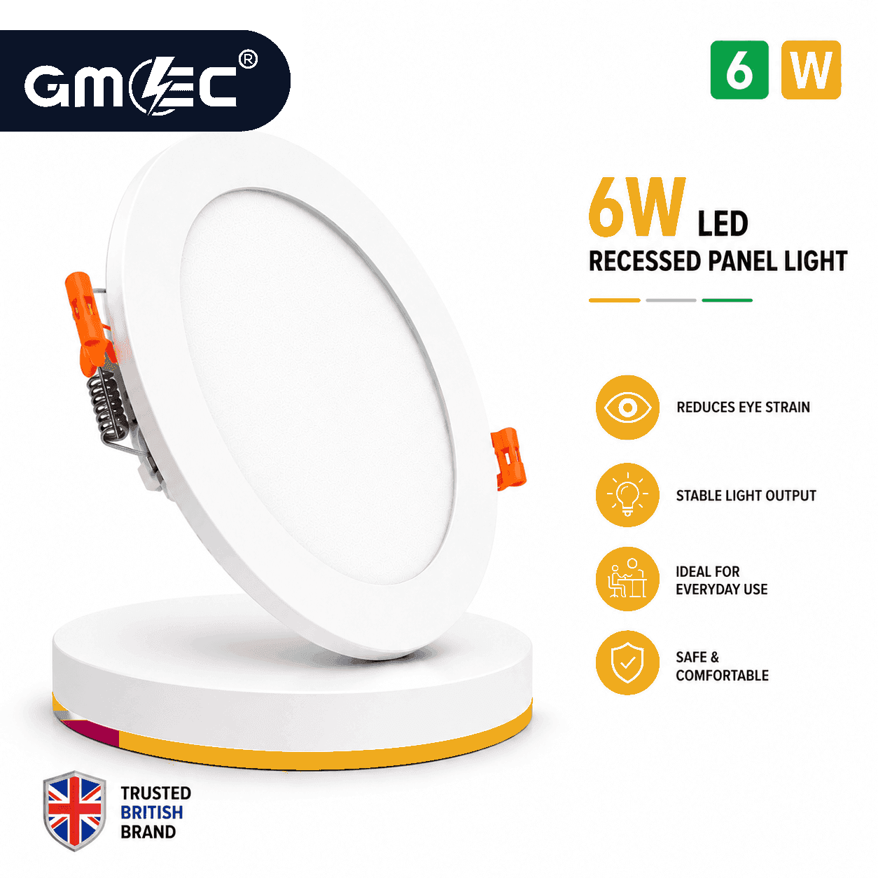 6W LED Recessed Panel Light 3 Colour CCT thumbnail 6