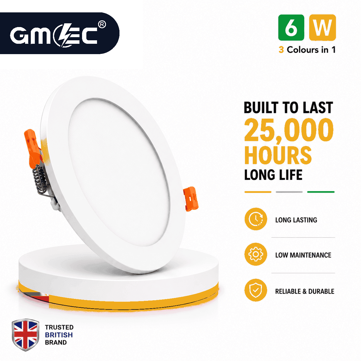 6W LED Recessed Panel Light 3 Colour CCT thumbnail 8
