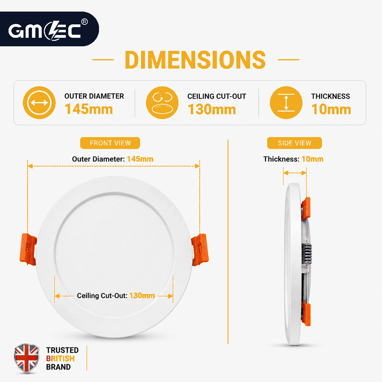 9W LED Recessed Panel Light 3 Colour CCT thumbnail 5
