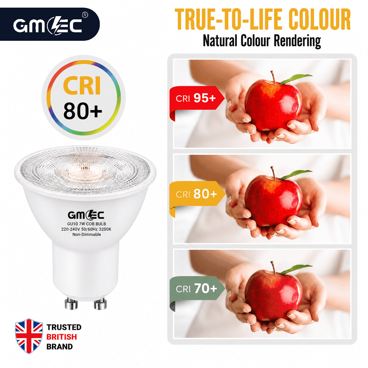 GU10 7W LED Bulb Warm White 3200K COB Spotlight thumbnail 11