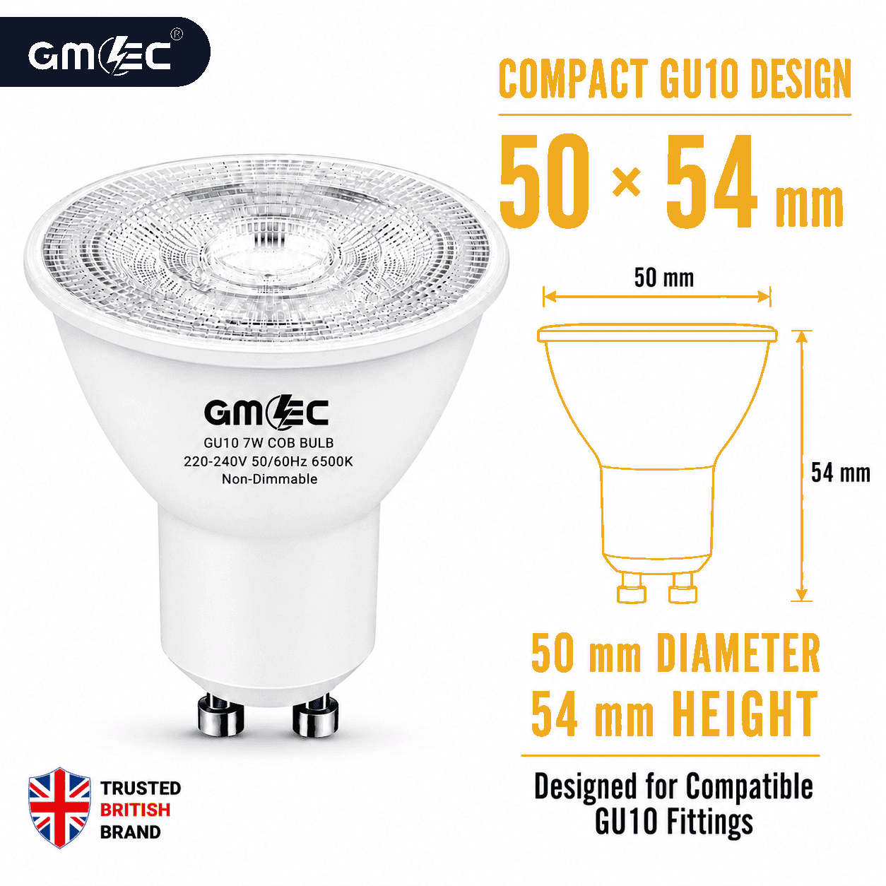 GU10 7W LED Bulb Cool White 6500K COB Spotlight thumbnail 8