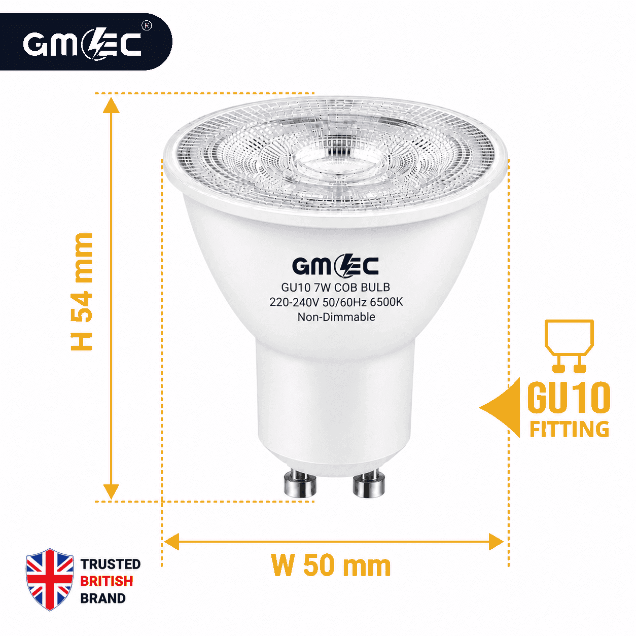 GU10 7W LED Bulb Cool White 6500K COB Spotlight thumbnail 9