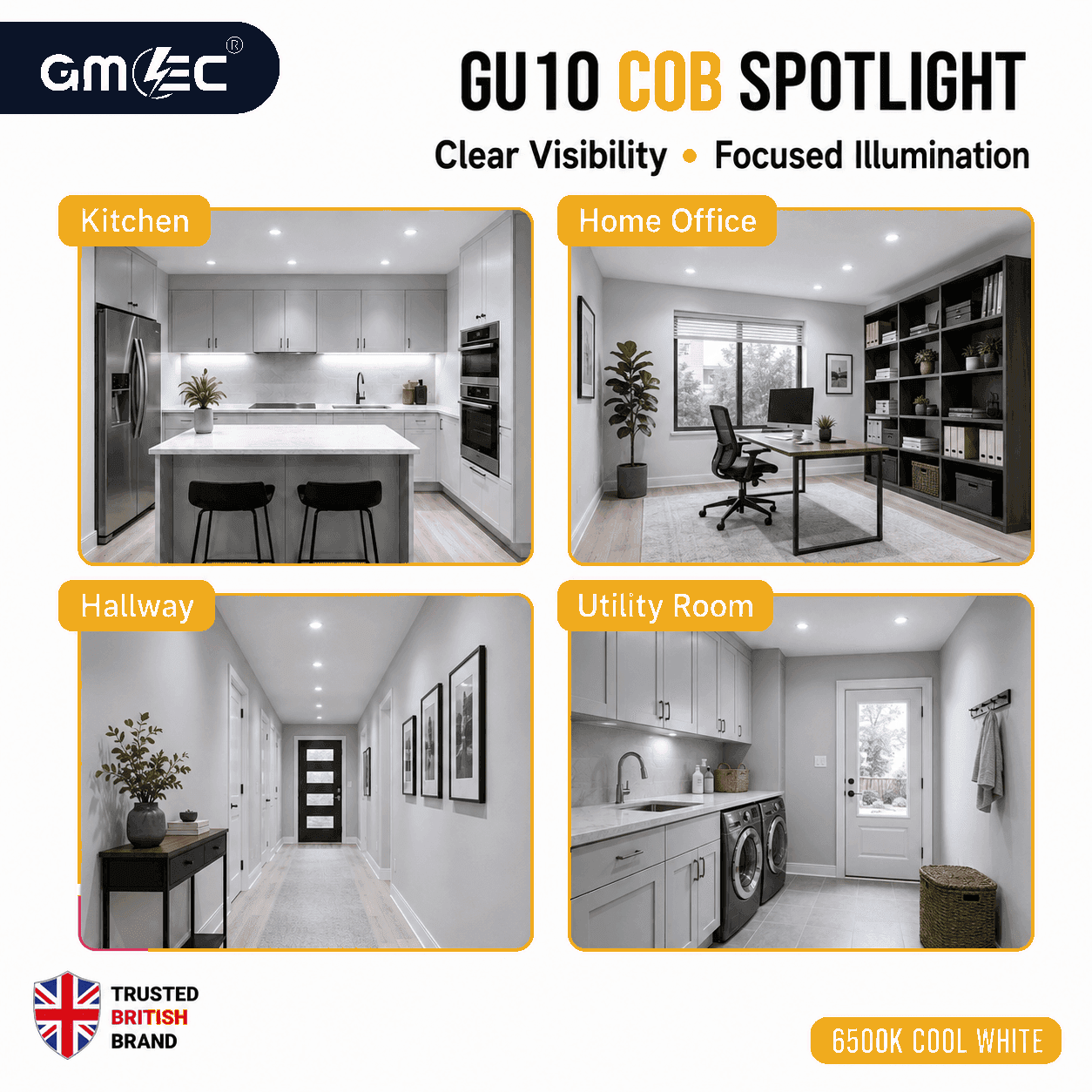 GU10 7W LED Bulb Cool White 6500K COB Spotlight thumbnail 10