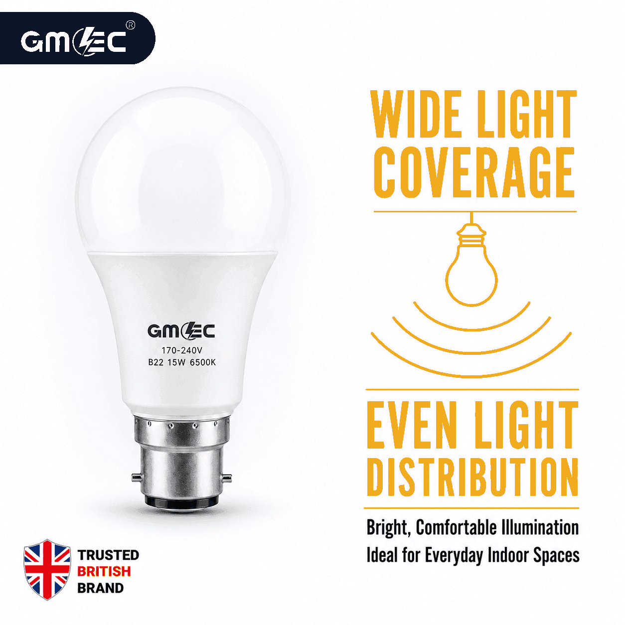B22 18W LED Bulb Cool White 6500K 2100 Lumens thumbnail 5