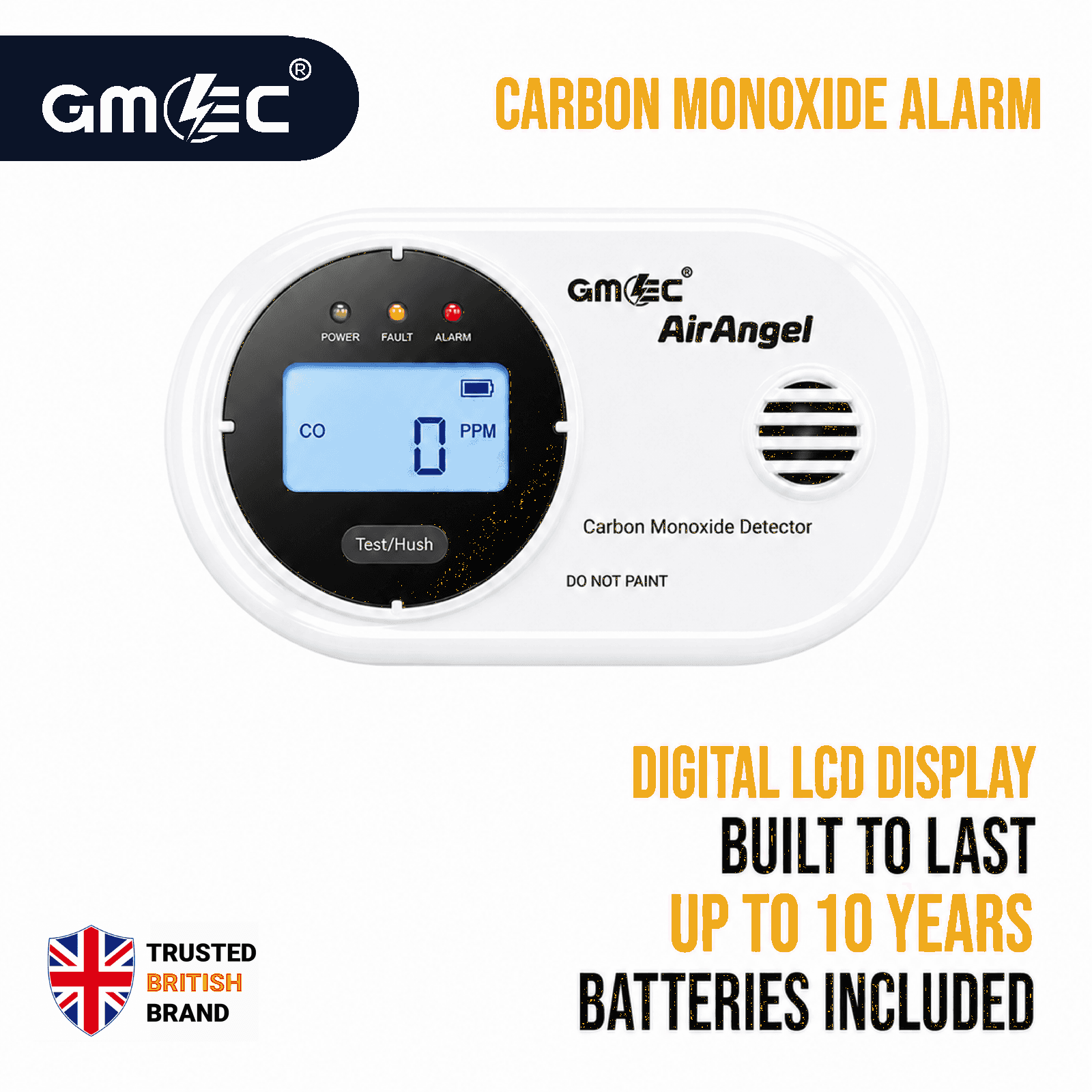 Carbon Monoxide Alarm with LCD Display and Long-Life Battery thumbnail 2
