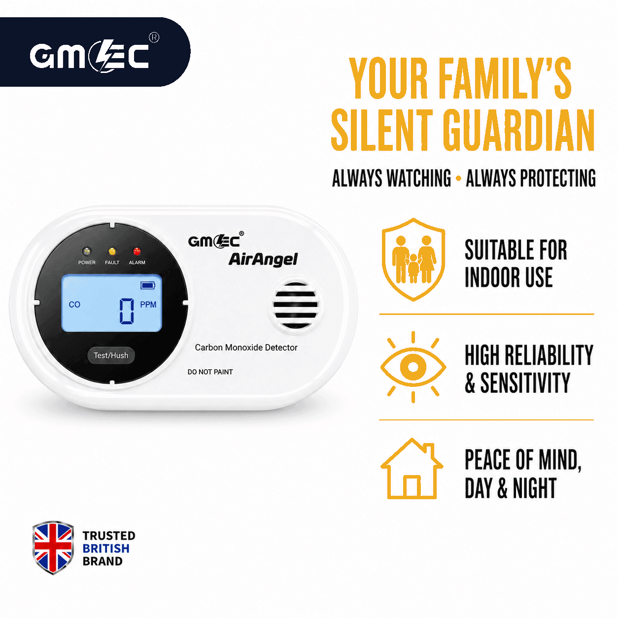 Carbon Monoxide Alarm with LCD Display and Long-Life Battery thumbnail 4