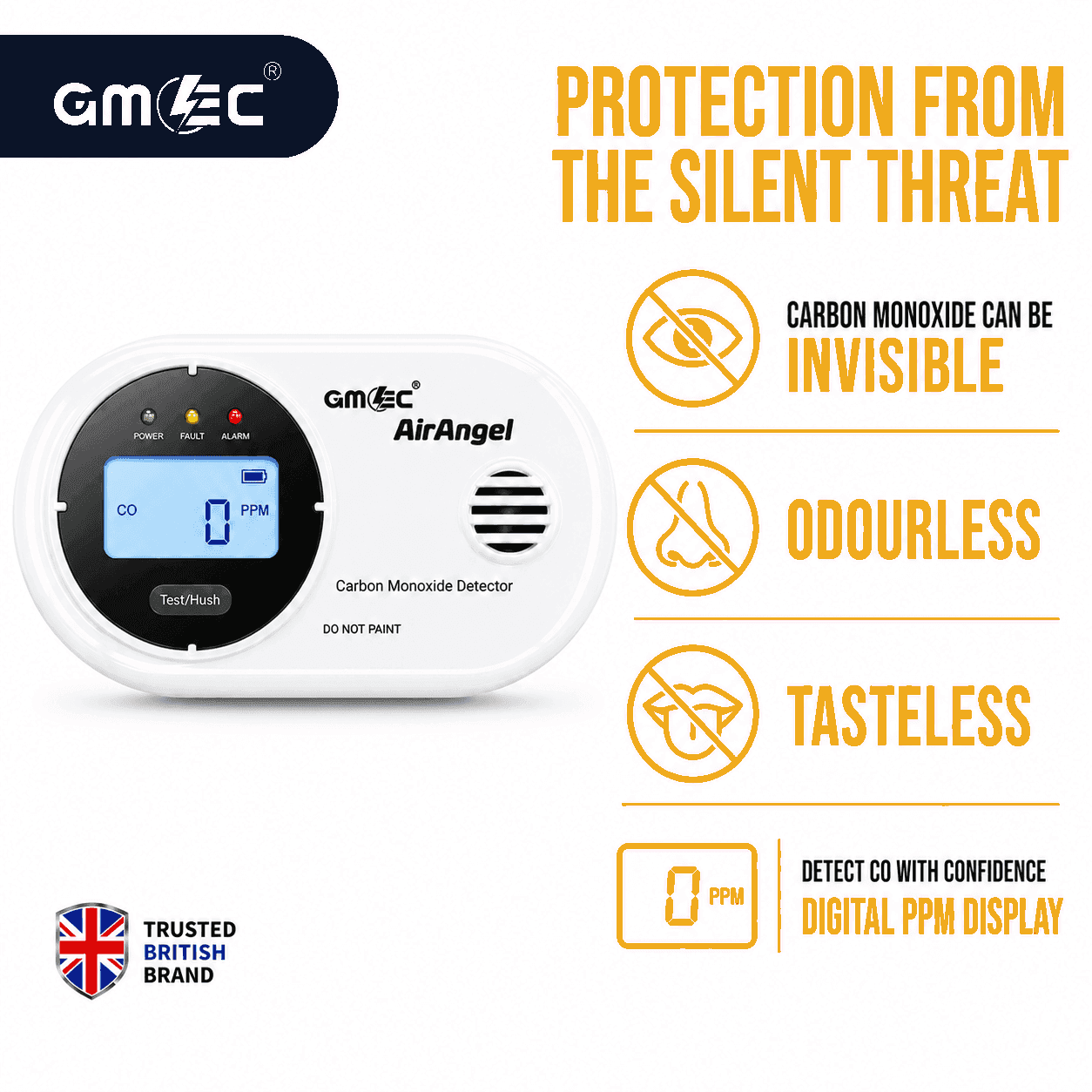 Carbon Monoxide Alarm with LCD Display and Long-Life Battery thumbnail 6