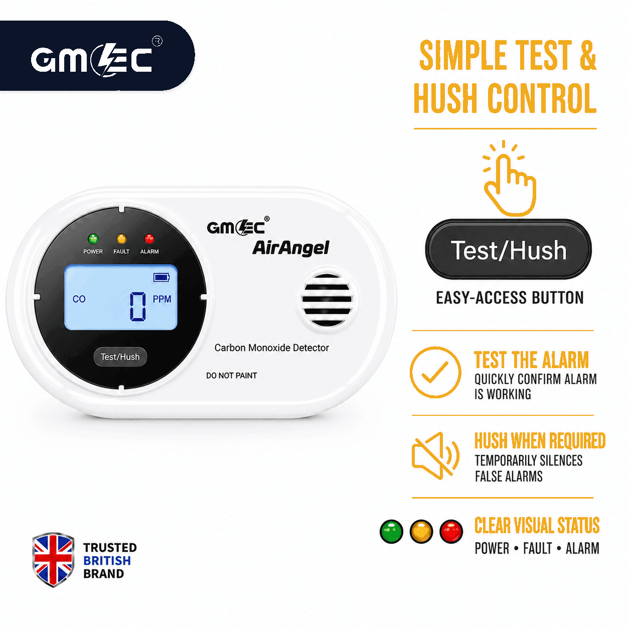 Carbon Monoxide Alarm with LCD Display and Long-Life Battery thumbnail 7