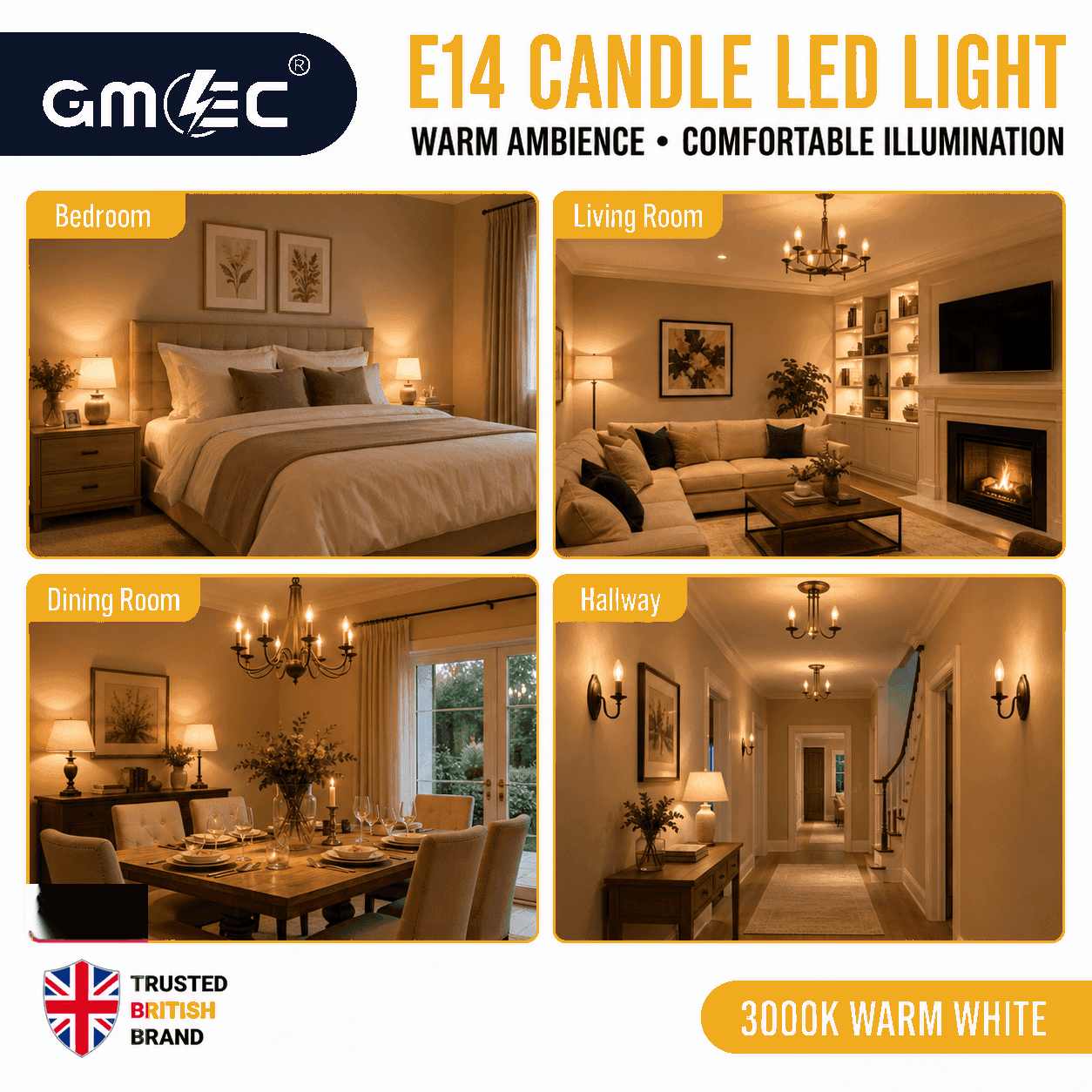 E14 5W LED Candle Bulb Warm White 3000K 550 Lumens thumbnail 5