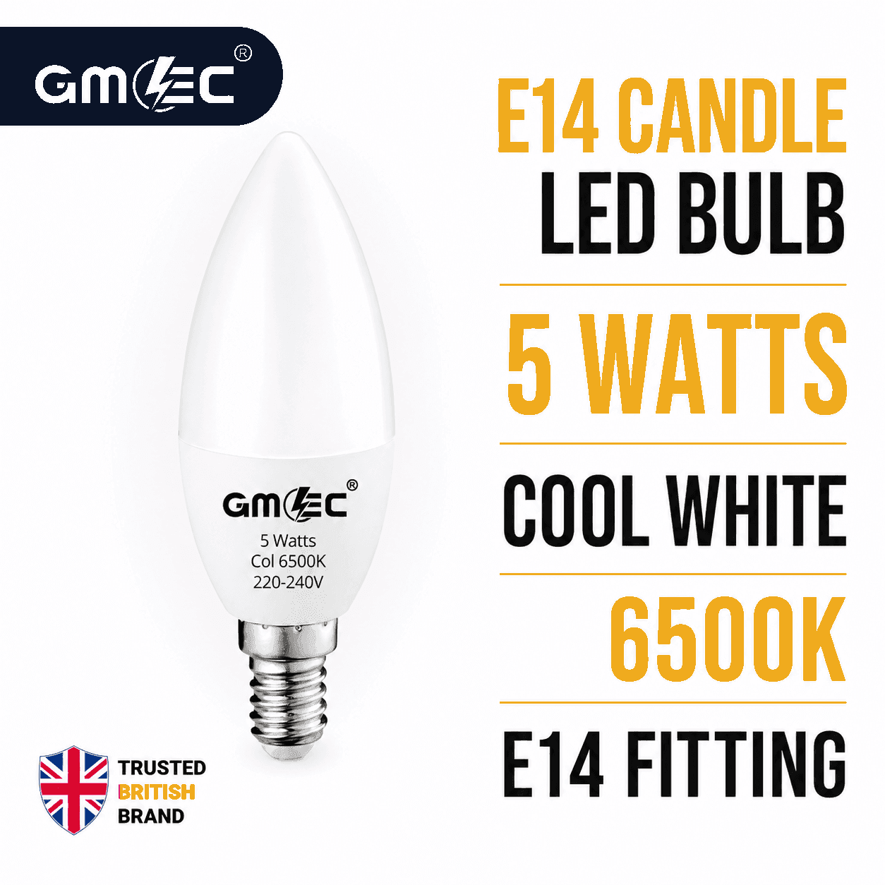 E14 5W LED Candle Bulb Cool White 6500K 550 Lumens thumbnail 11