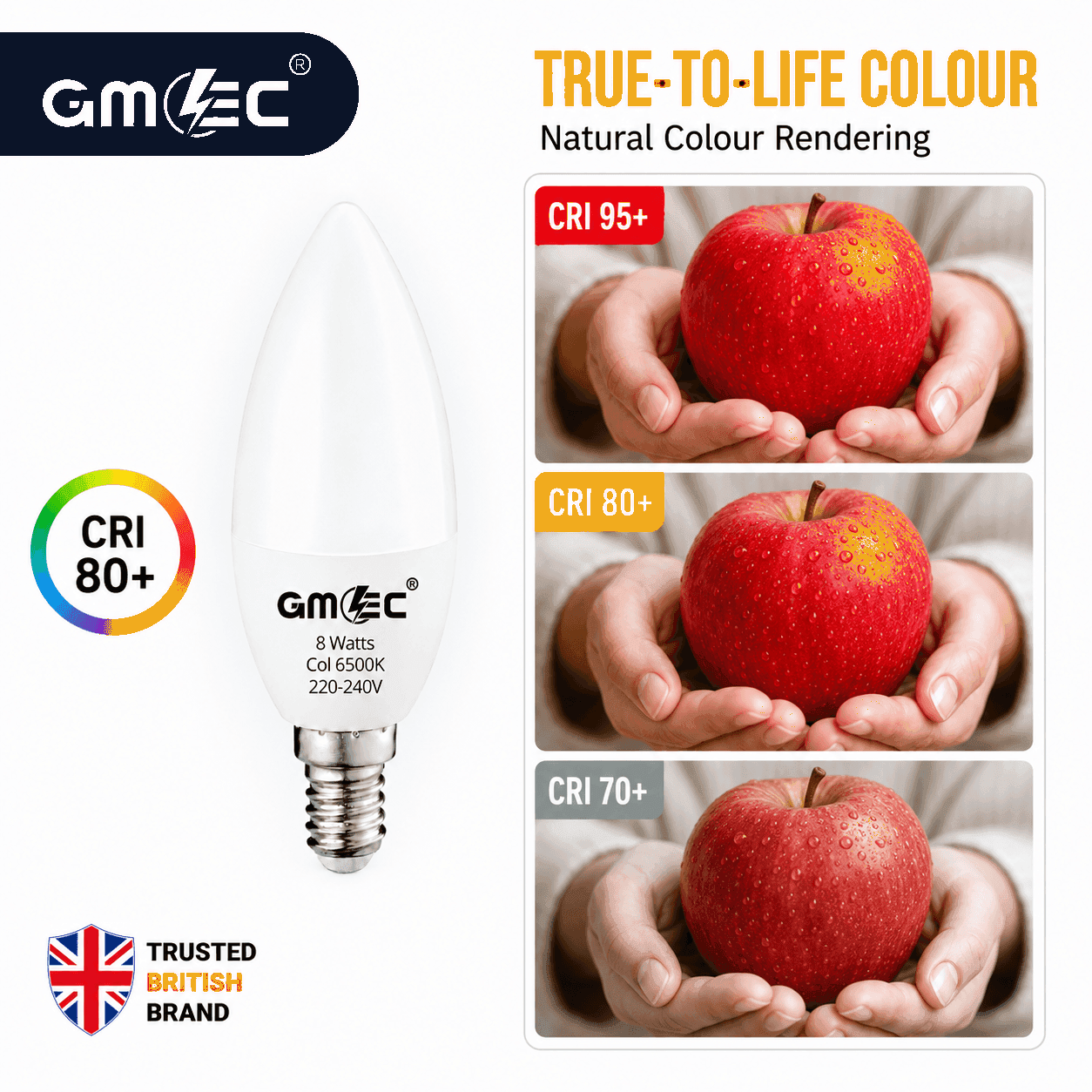 E14 8W LED Candle Bulb Cool White 6500K 1400 Lumens thumbnail 4