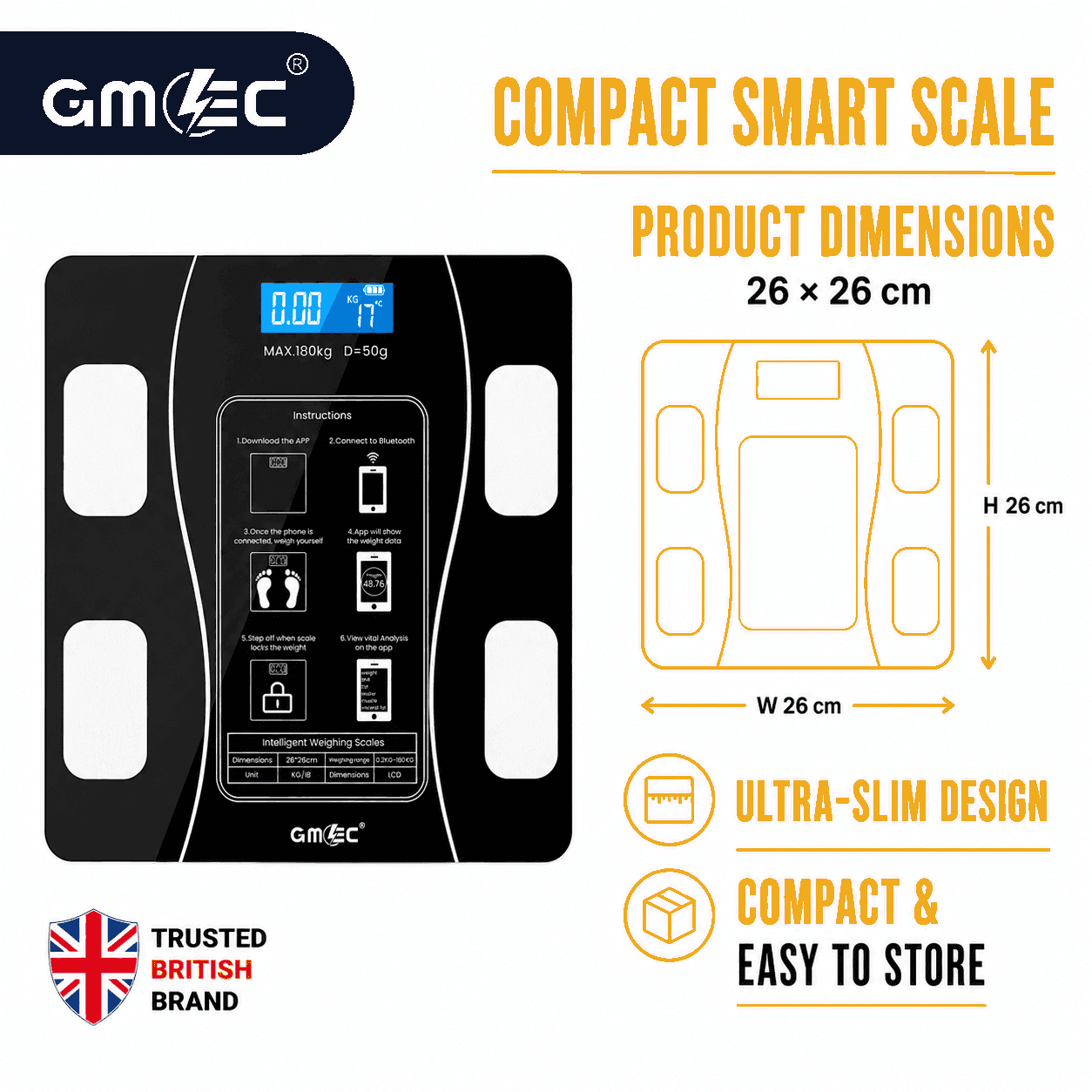 Bluetooth Body Fat Smart Scale Digital BMI Bathroom Scale thumbnail 5