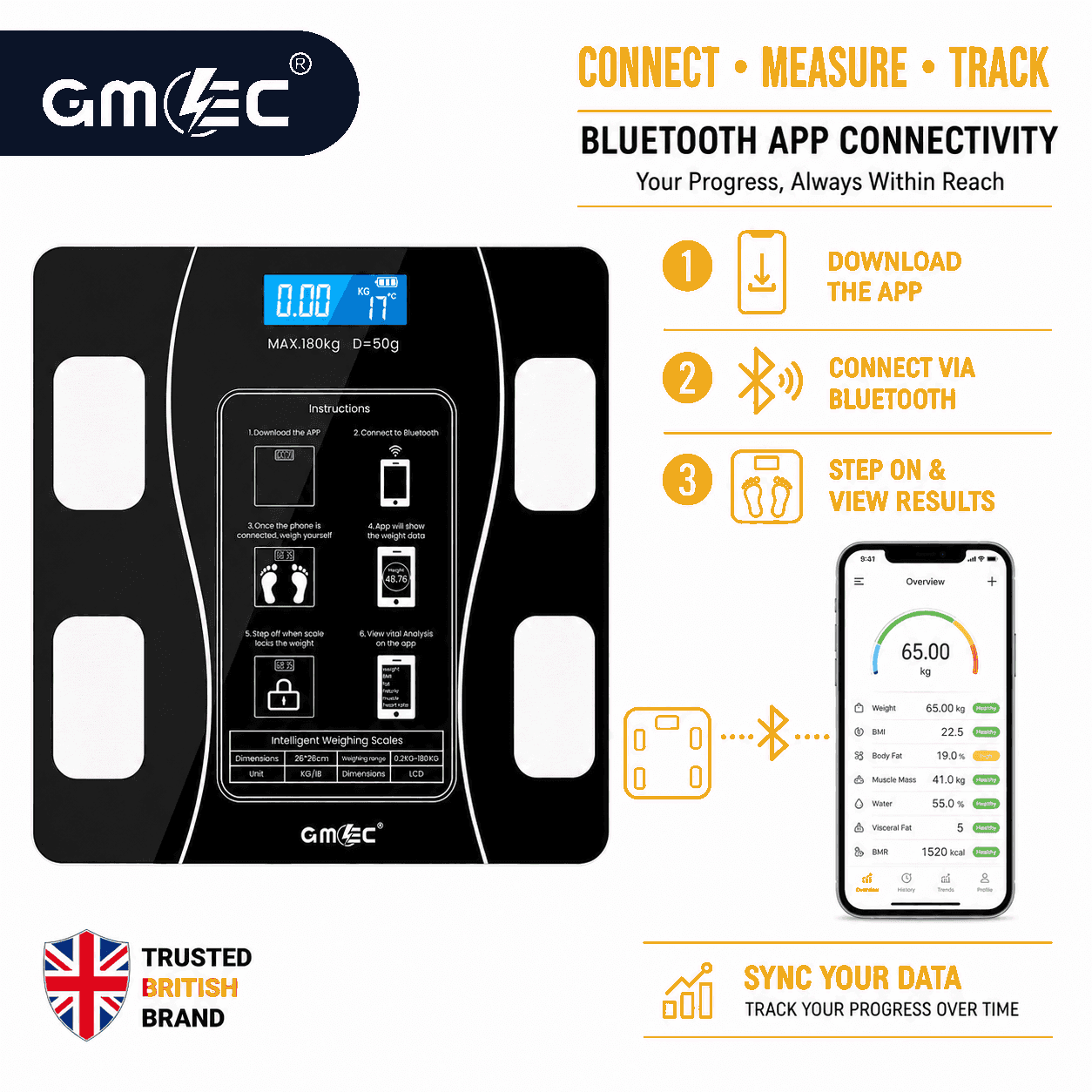 Bluetooth Body Fat Smart Scale Digital BMI Bathroom Scale thumbnail 9