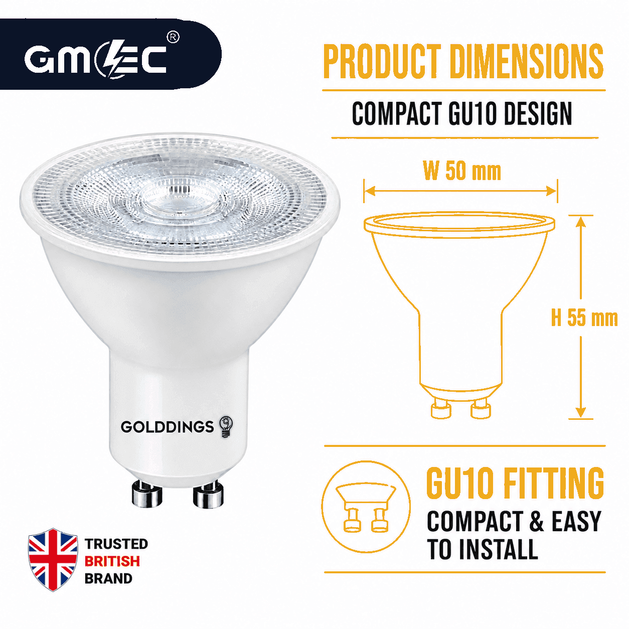 GU10 7W LED Bulb 3 Colour Changing Warm White, Daylight & Cool White thumbnail 3