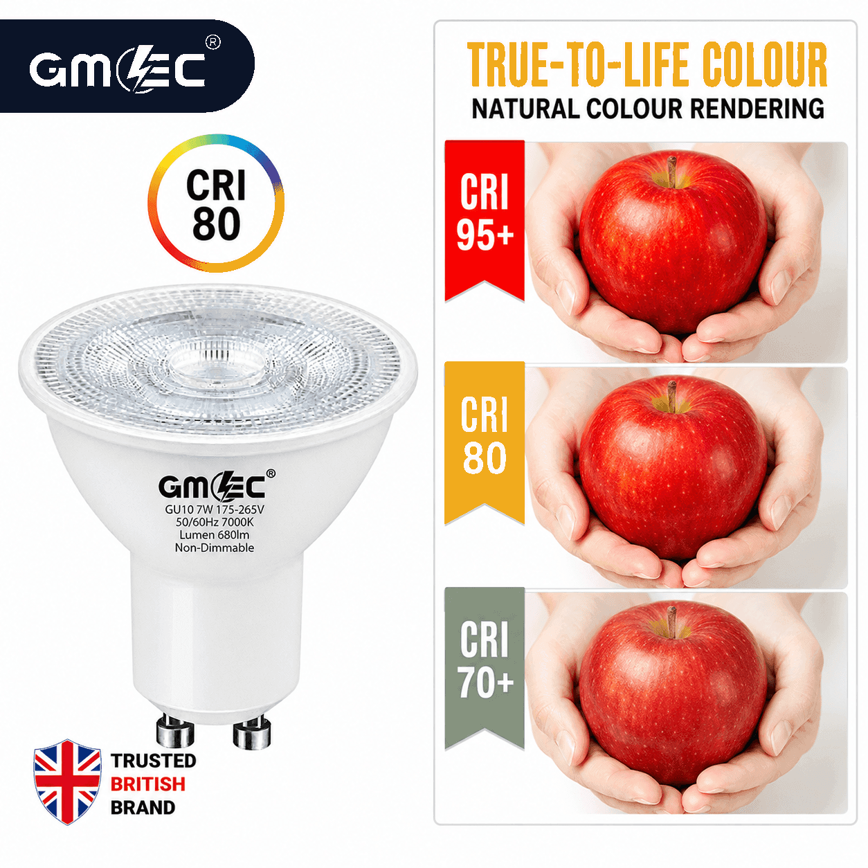 7W GU10 LED Bulb Cool White 7000K 680 Lumens SMD 2835 thumbnail 4