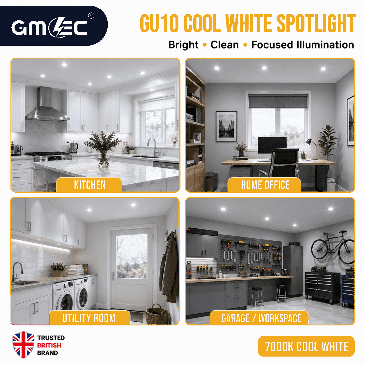 7W GU10 LED Bulb Cool White 7000K 680 Lumens SMD 2835 thumbnail 5
