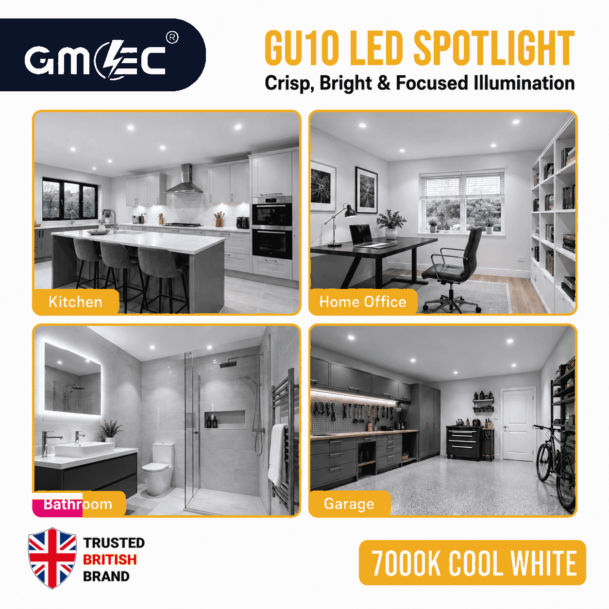 9W GU10 LED Bulb Cool White 7000K 870 Lumens thumbnail 5