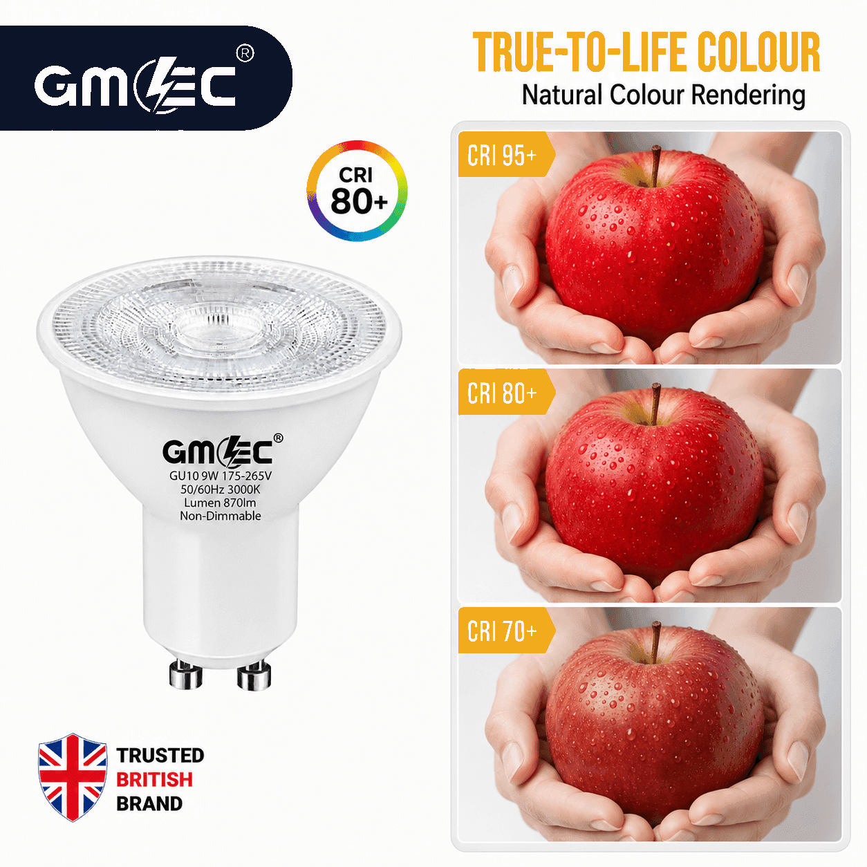 9W GU10 LED Bulb Warm White 3000K 870 Lumens thumbnail 4