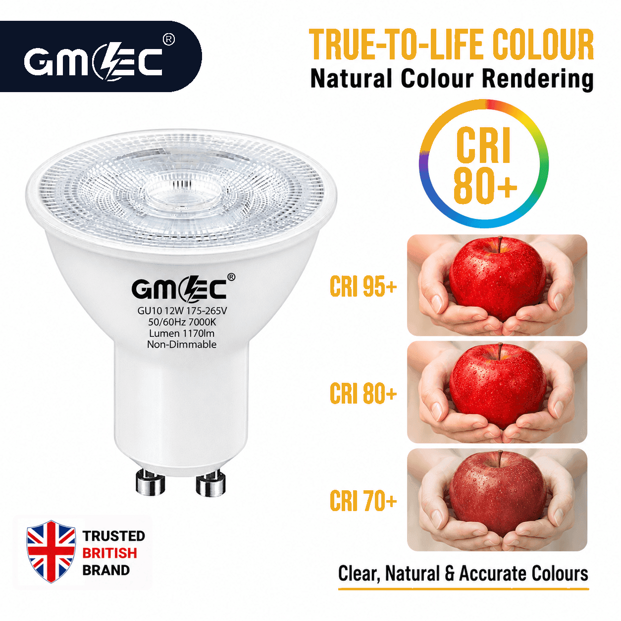 12W GU10 LED Bulb Cool White 7000K 1170 Lumens thumbnail 4