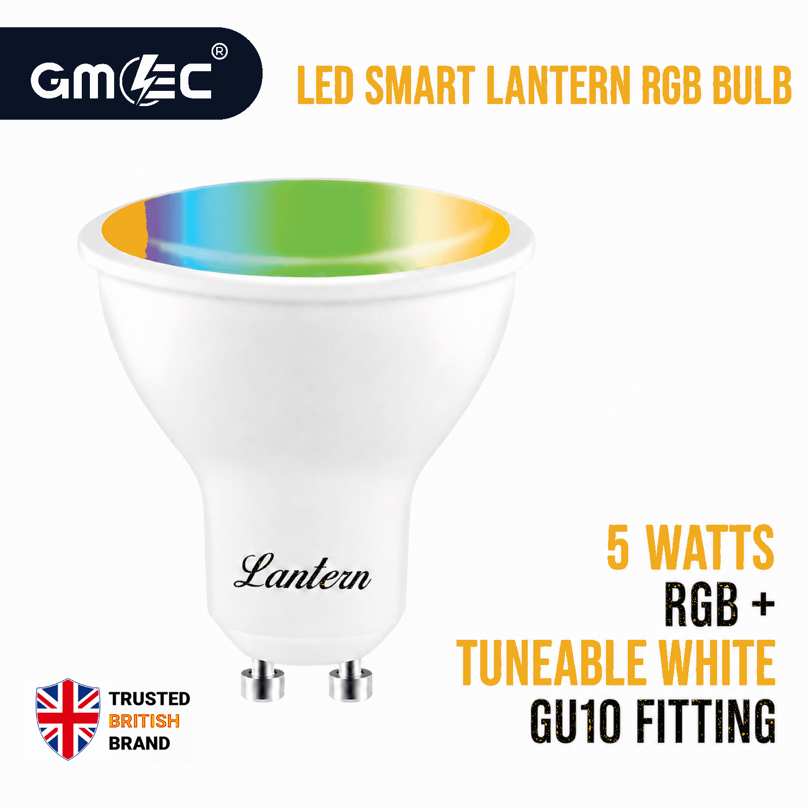 Best LANTERN 5W GU10 RGB Smart LED Bulb WiFi - Tunable White thumbnail 2