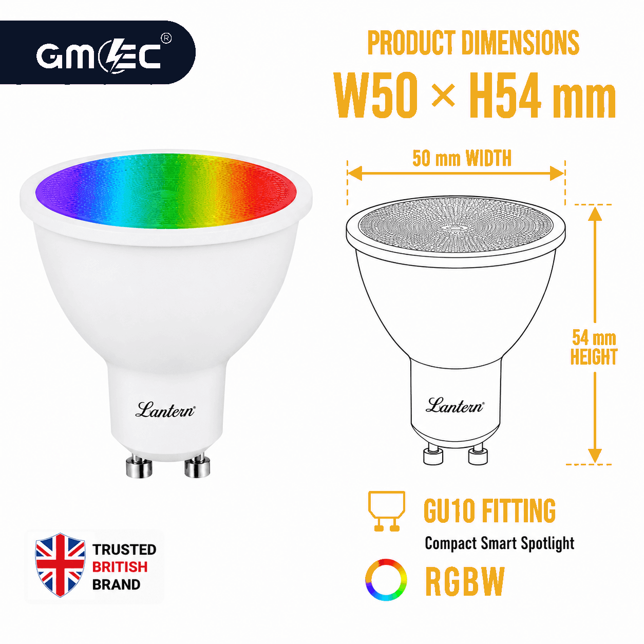 Best LANTERN 5W GU10 RGB Smart LED Bulb WiFi - Tunable White thumbnail 3
