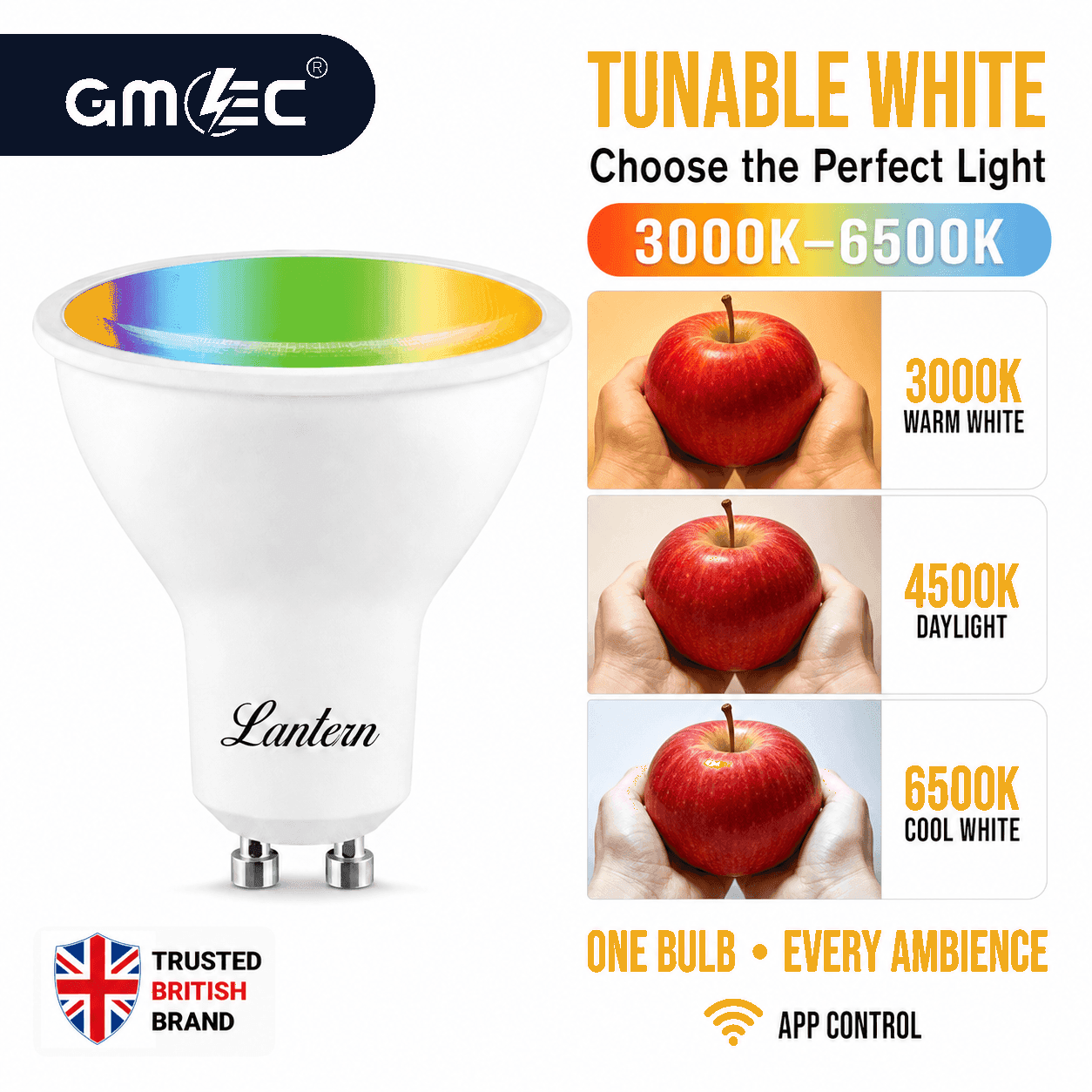 Best LANTERN 5W GU10 RGB Smart LED Bulb WiFi - Tunable White thumbnail 4