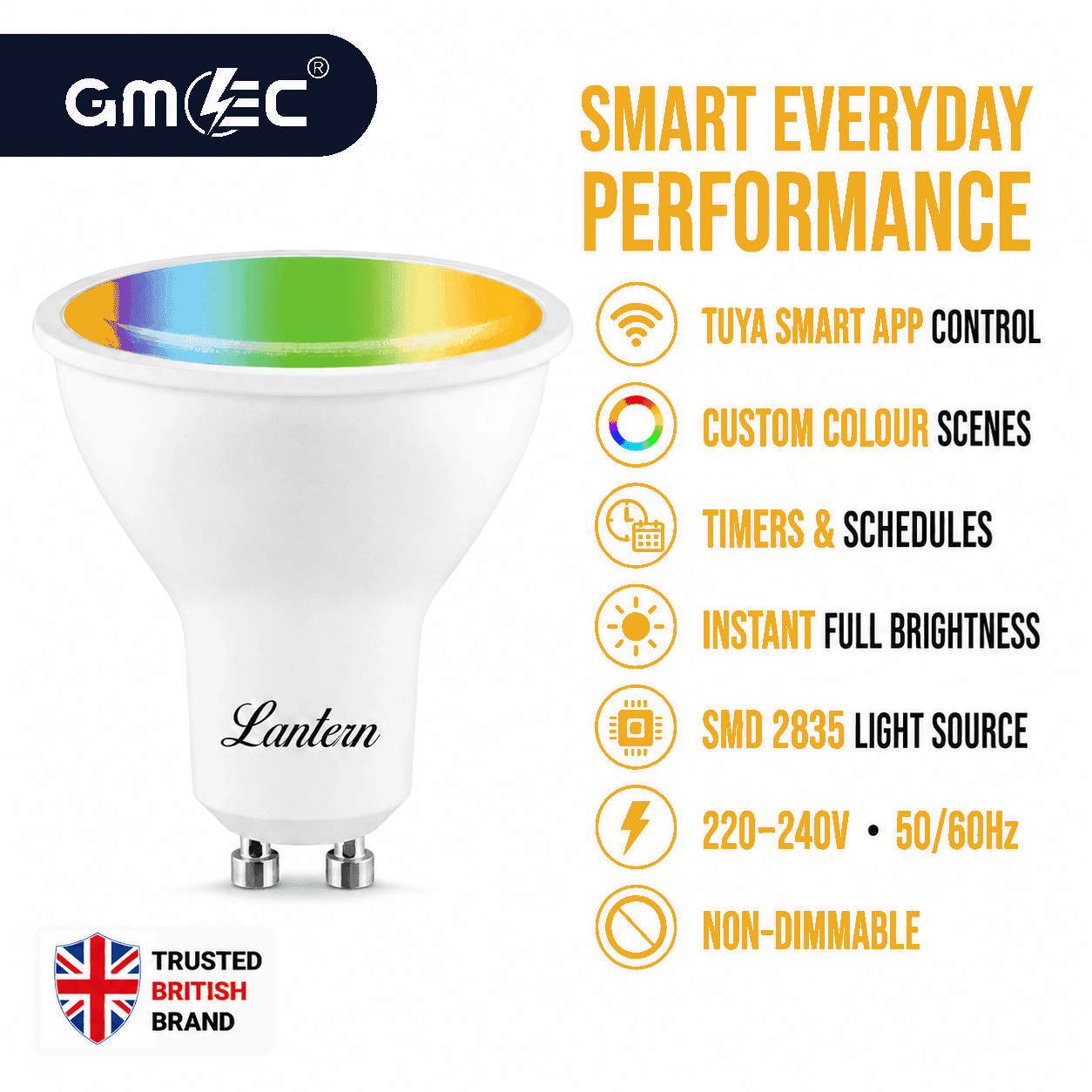 Best LANTERN 5W GU10 RGB Smart LED Bulb WiFi - Tunable White thumbnail 7