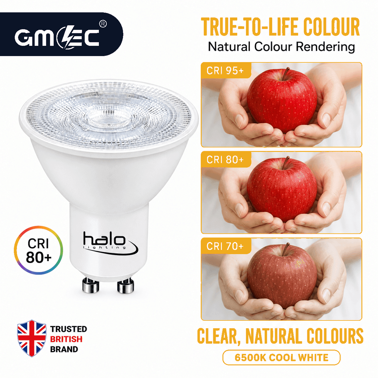 Halo 7W GU10 LED Bulb Cool White Dimmable, 550 Lumens thumbnail 4
