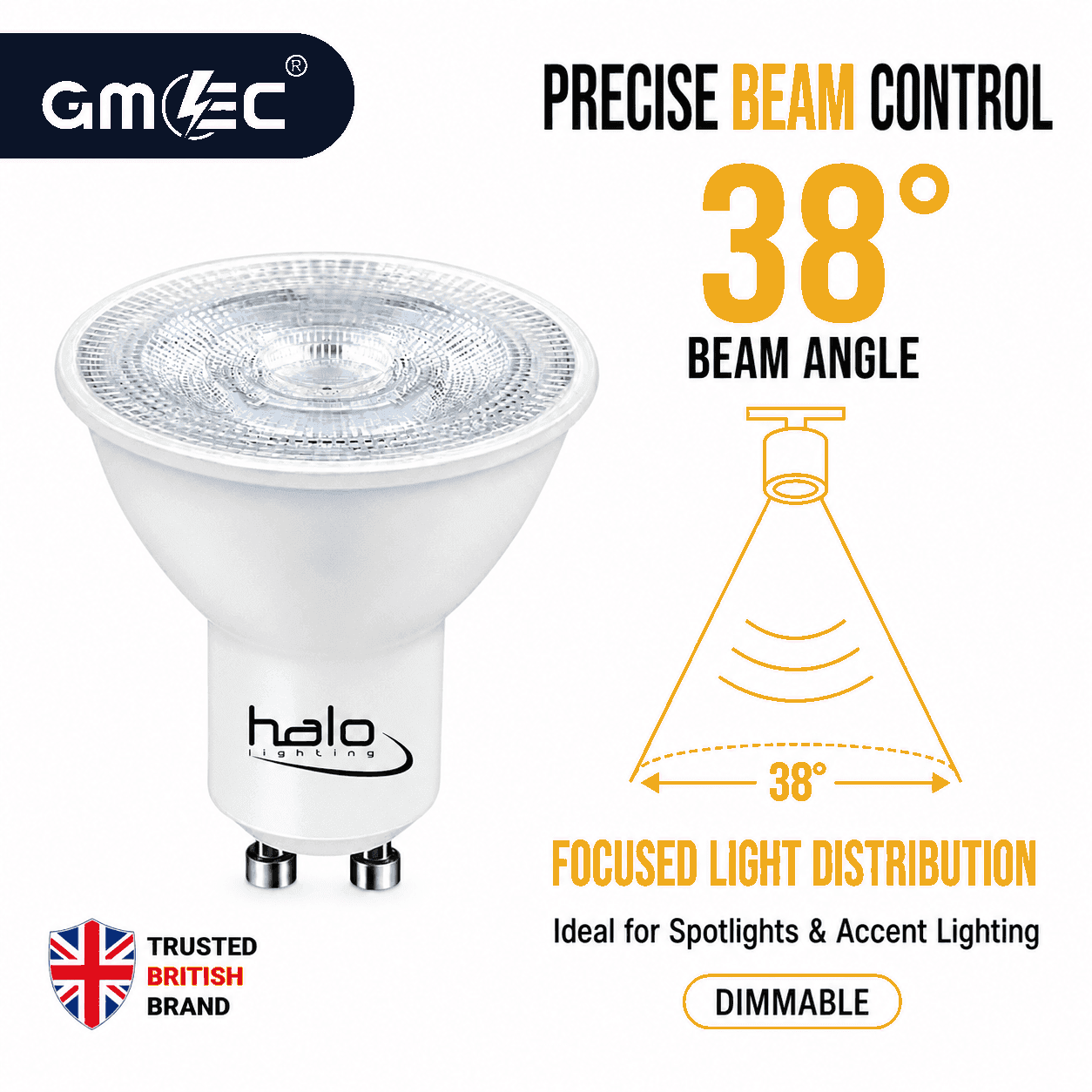 Halo 7W GU10 LED Bulb Cool White Dimmable, 550 Lumens thumbnail 9