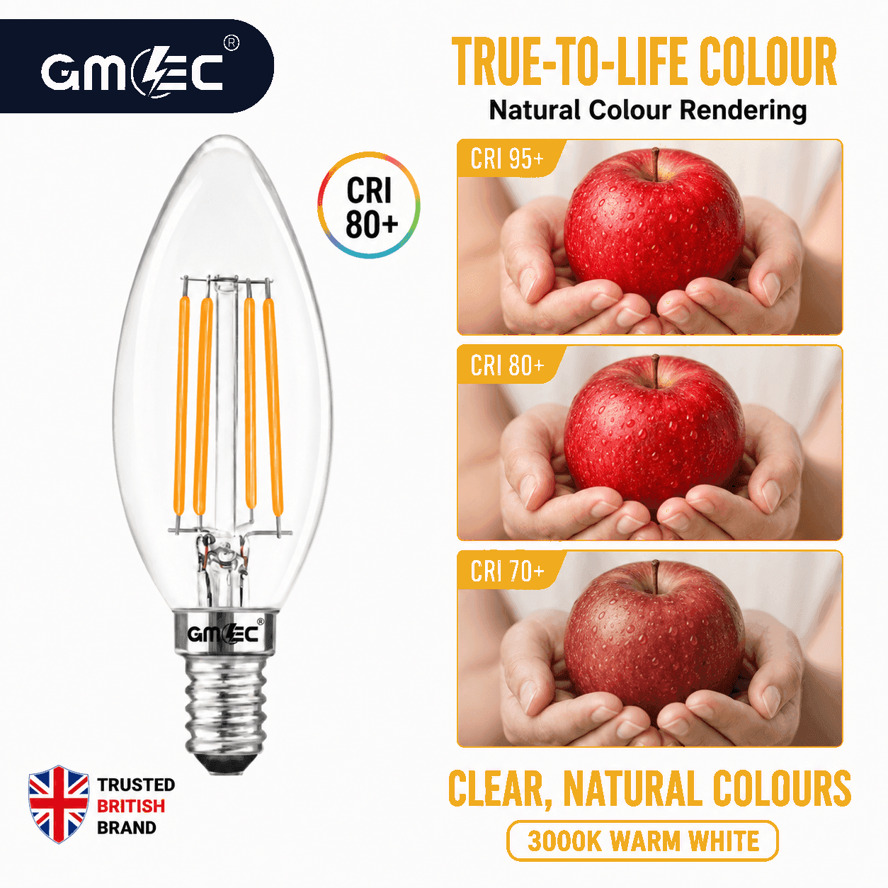 8W E14 LED Filament Bulb Warm White 3000K 1050 Lumens thumbnail 4