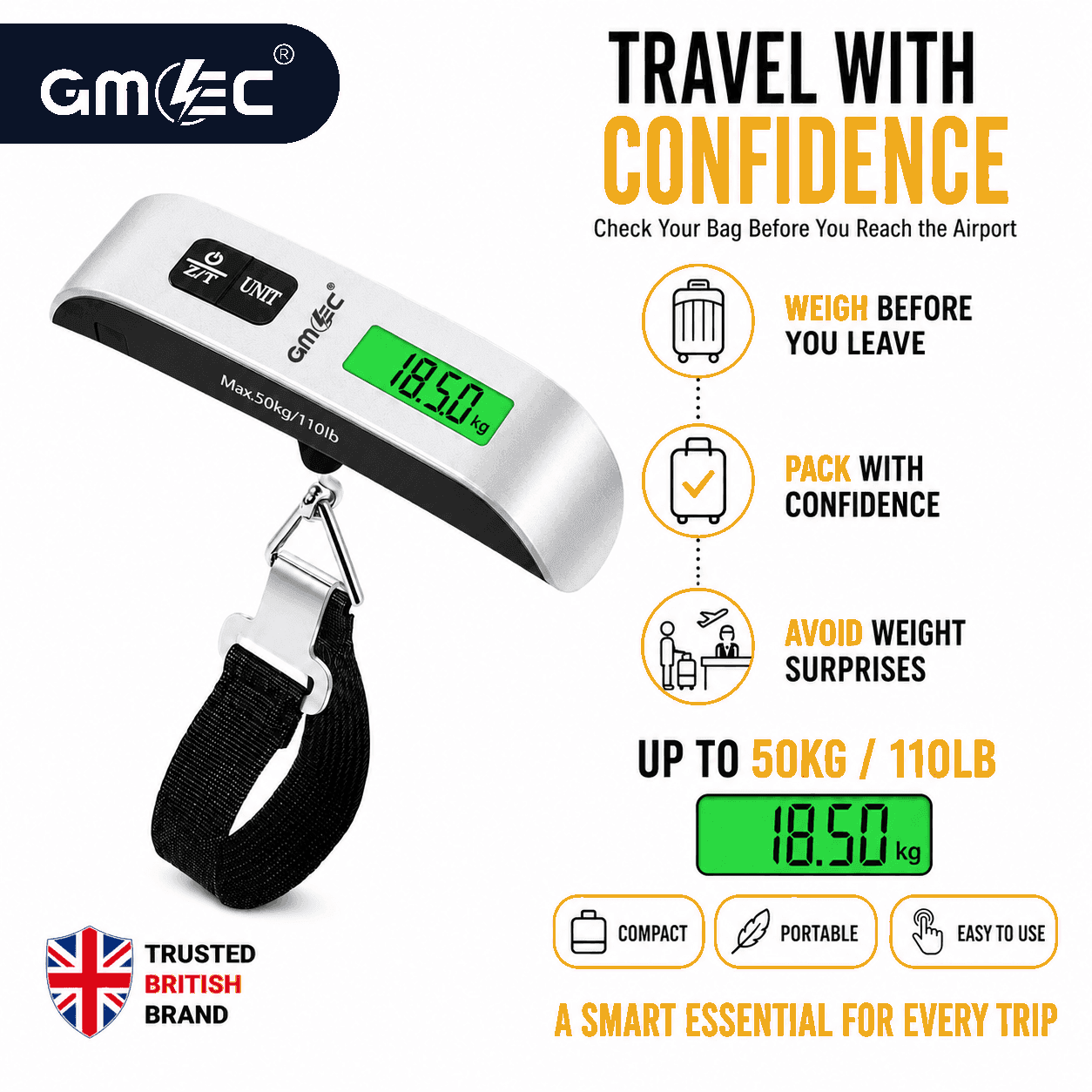 50KG Electronic Luggage Scale Digital Travel Weighing Scale thumbnail 5