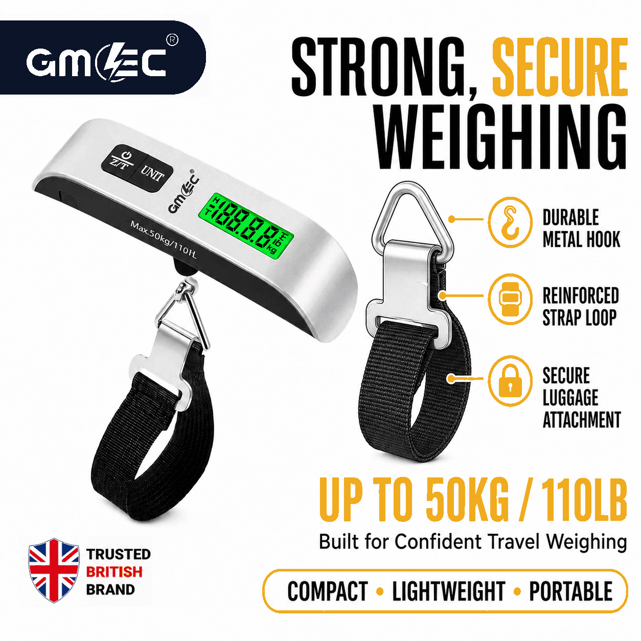50KG Electronic Luggage Scale Digital Travel Weighing Scale thumbnail 7