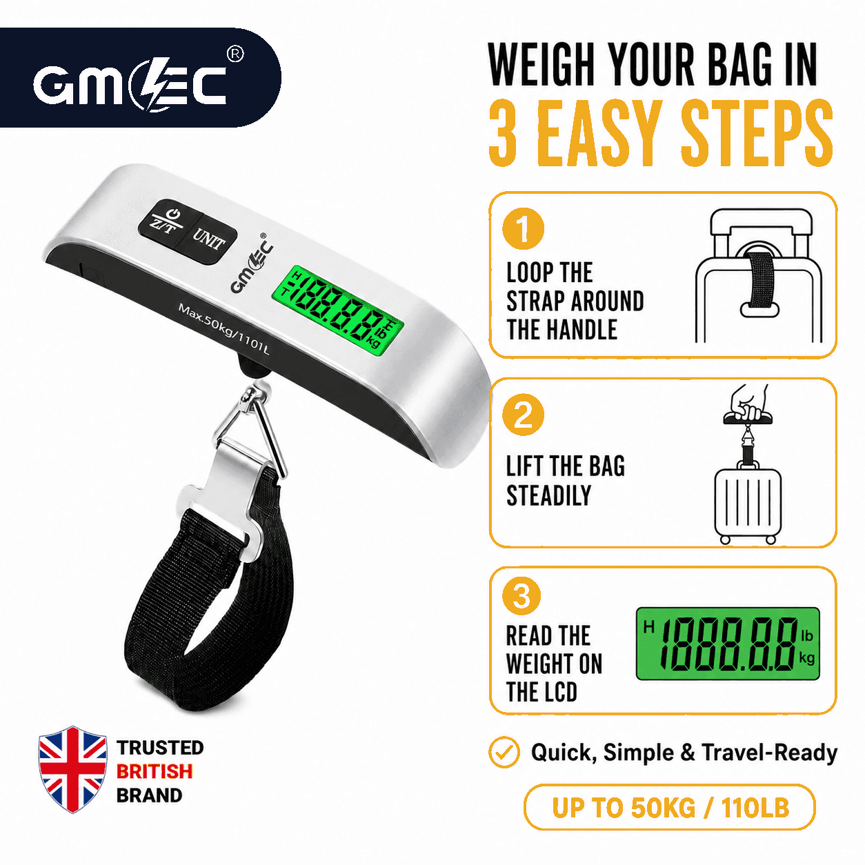50KG Electronic Luggage Scale Digital Travel Weighing Scale thumbnail 8