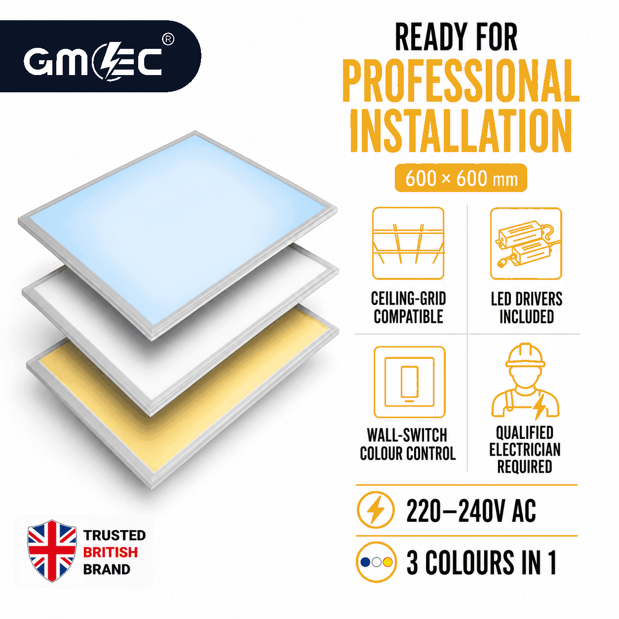 48W LED Frame Panel Light 3 Colours in 1, 4800 Lumens thumbnail 8