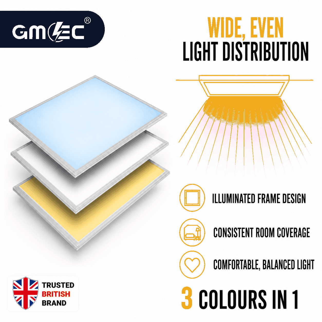 48W LED Frame Panel Light 3 Colours in 1, 4800 Lumens thumbnail 10