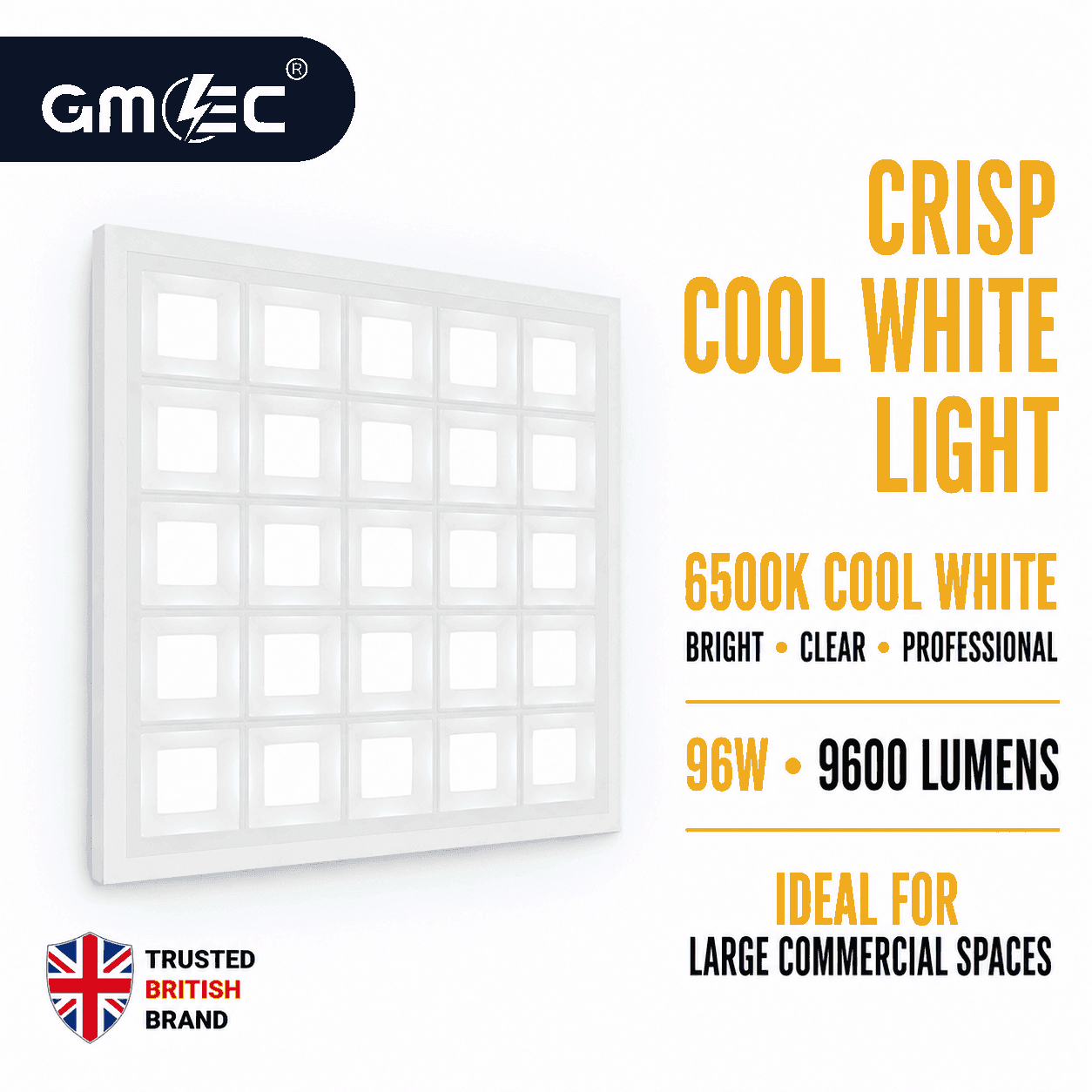 96W Recessed LED Panel Light Cool White 6500K 9600 Lumens thumbnail 8