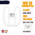 16W 2D Fluorescent Bulb 2 Pin Cool White 7000K 1800 Lumens thumbnail 11