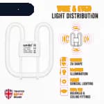 16W 2D Fluorescent Bulb 2 Pin Cool White 7000K 1800 Lumens thumbnail 9