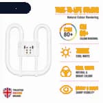 16W 2D Fluorescent Bulb 4 Pin Cool White 7000K 1800 Lumens thumbnail 7