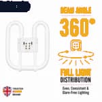 16W 2D Fluorescent Bulb 4 Pin Cool White 7000K 1800 Lumens thumbnail 8