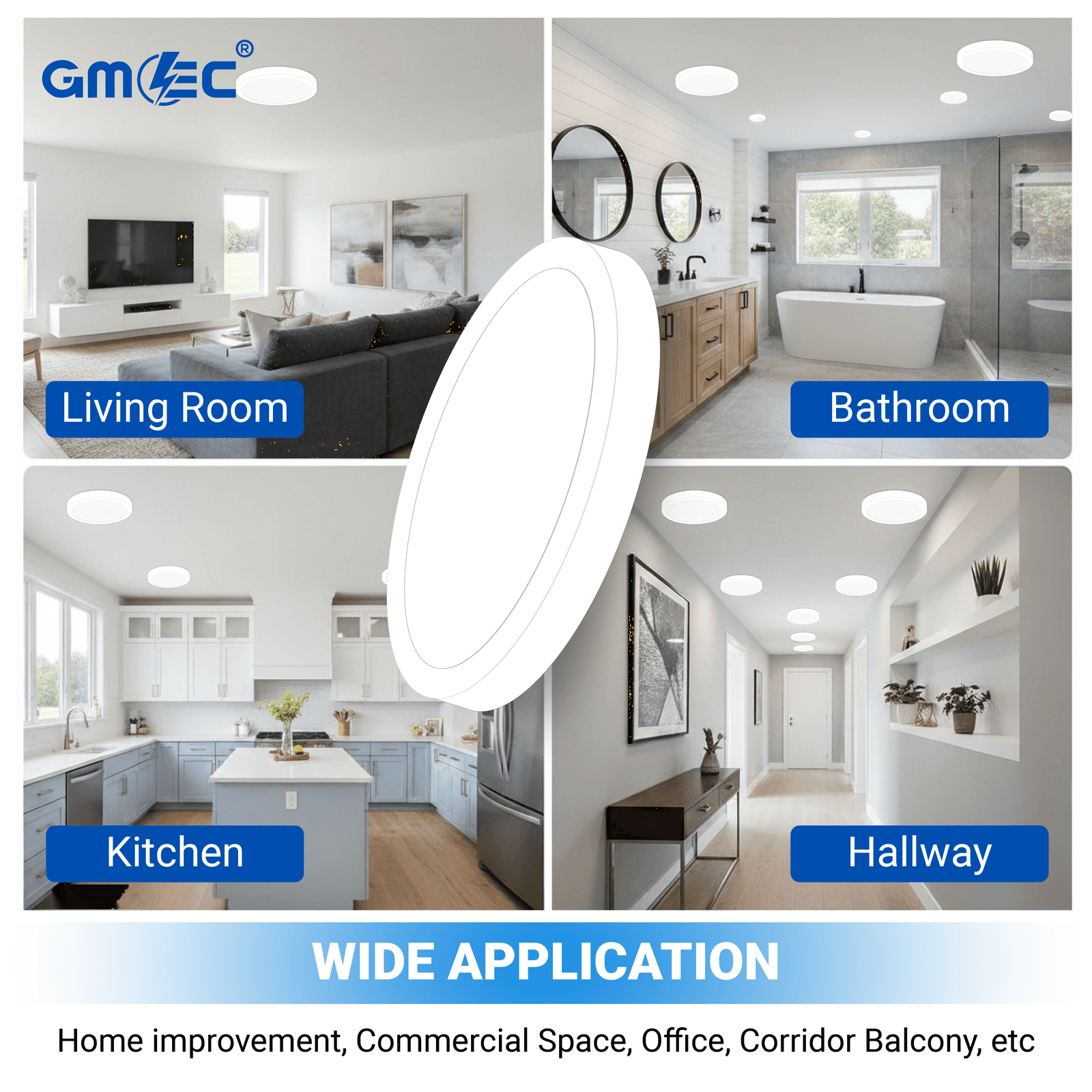 15W LED Surface Mounted Ceiling Light Cool White 6500K 1200 Lumens thumbnail 5