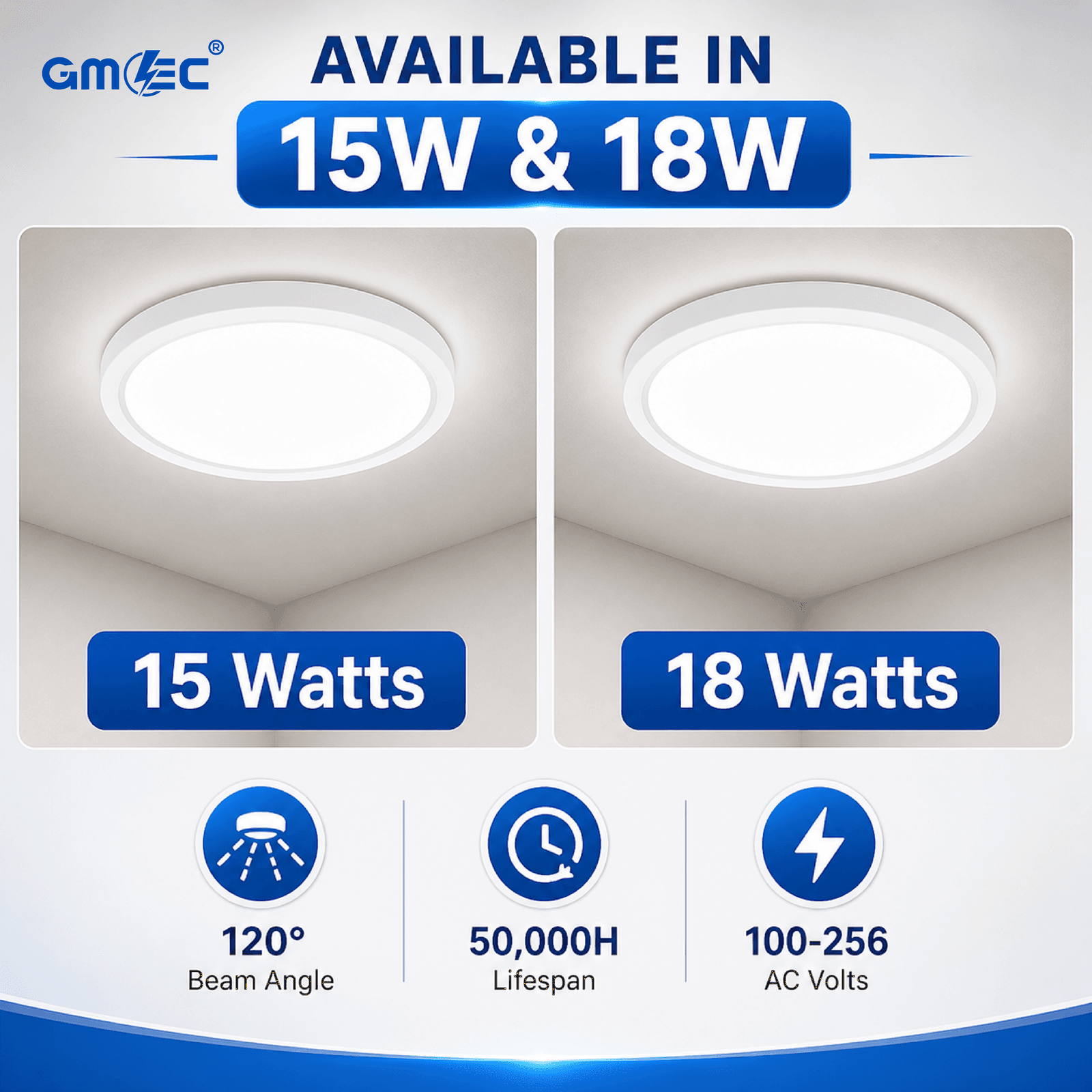 18W LED Surface Mounted Ceiling Light Cool White 6500K 1620 Lumens thumbnail 6