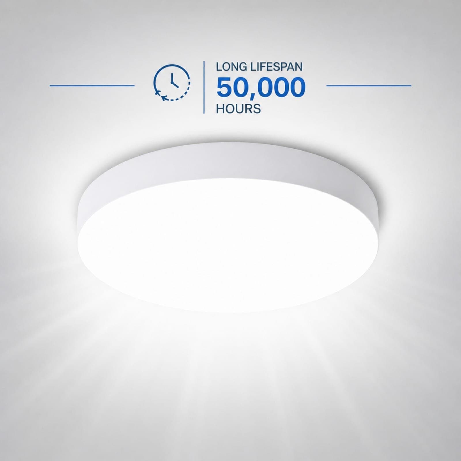 48W Bulkhead Round LED Ceiling Light Cool White 7000K thumbnail 7