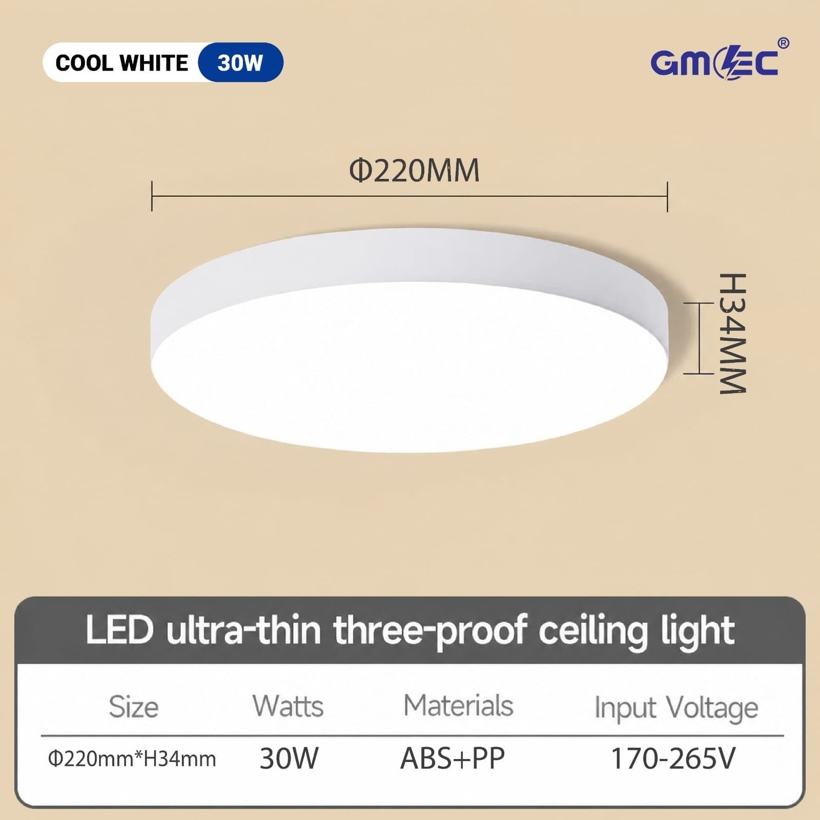 30W LED Bulkhead Ceiling Light Cool White 7000K 3200 Lumens thumbnail 11