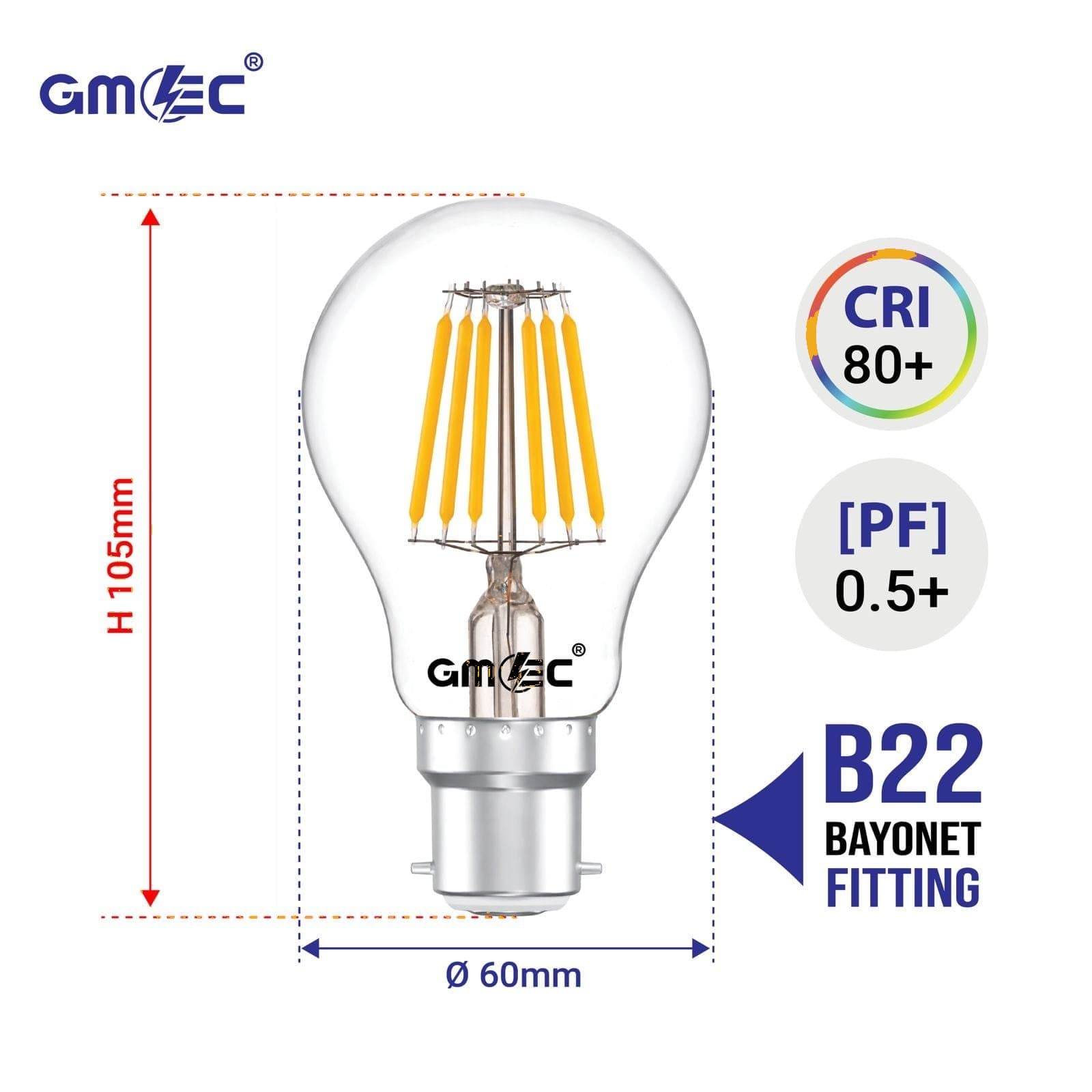 18W LED Filament Bulb B22 Cool White 6500K 1710 Lumens thumbnail 7