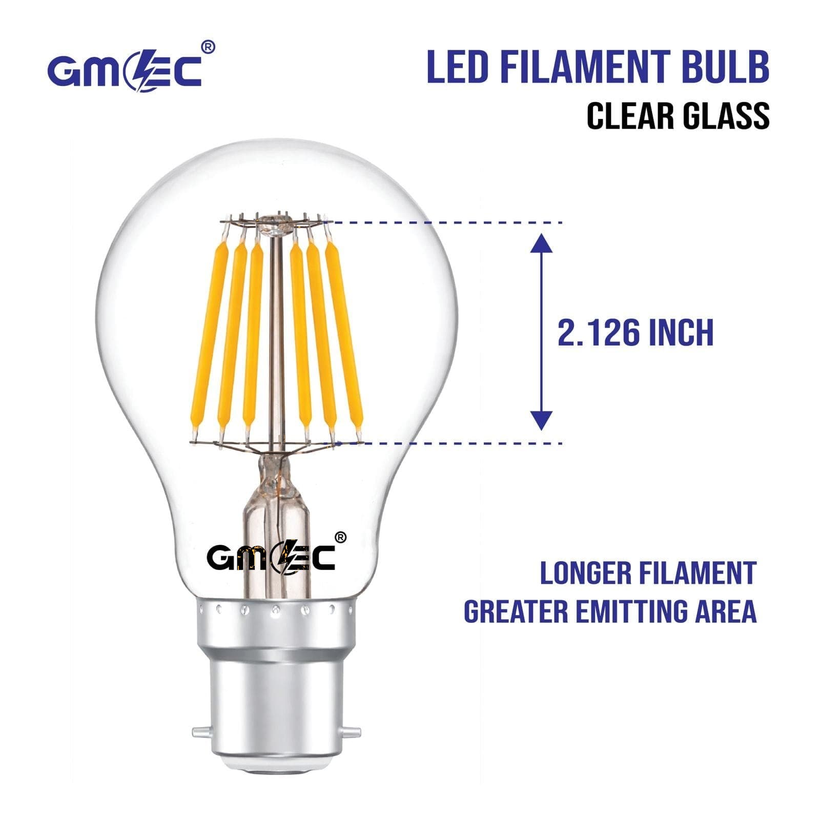 18W LED Filament Bulb B22 Cool White 6500K 1710 Lumens thumbnail 10