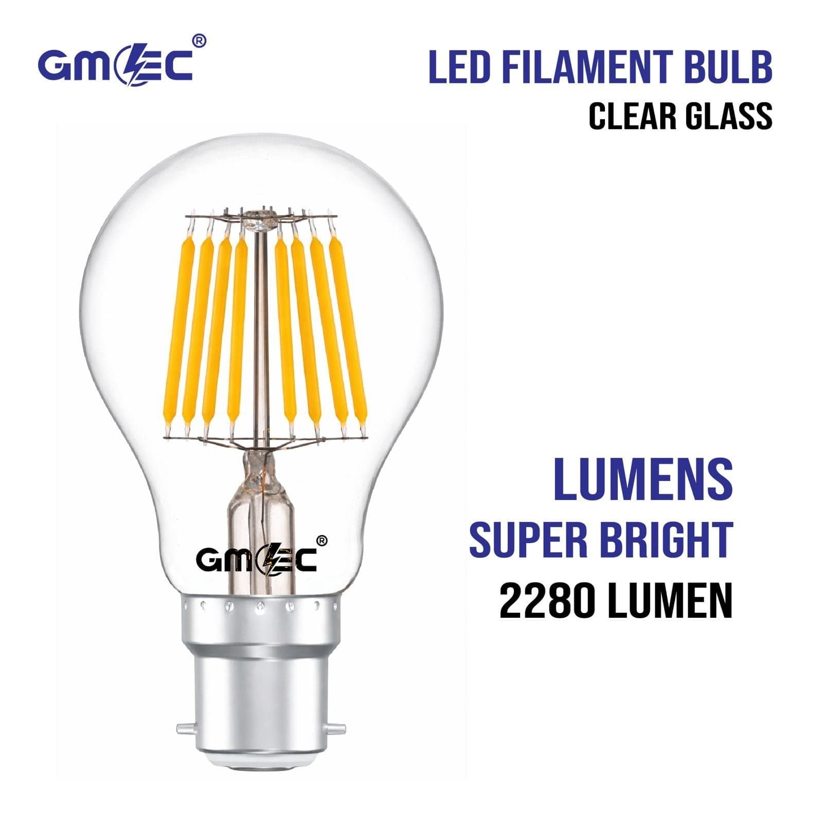 24W LED Filament Bulb B22 Warm White 2700K thumbnail 3