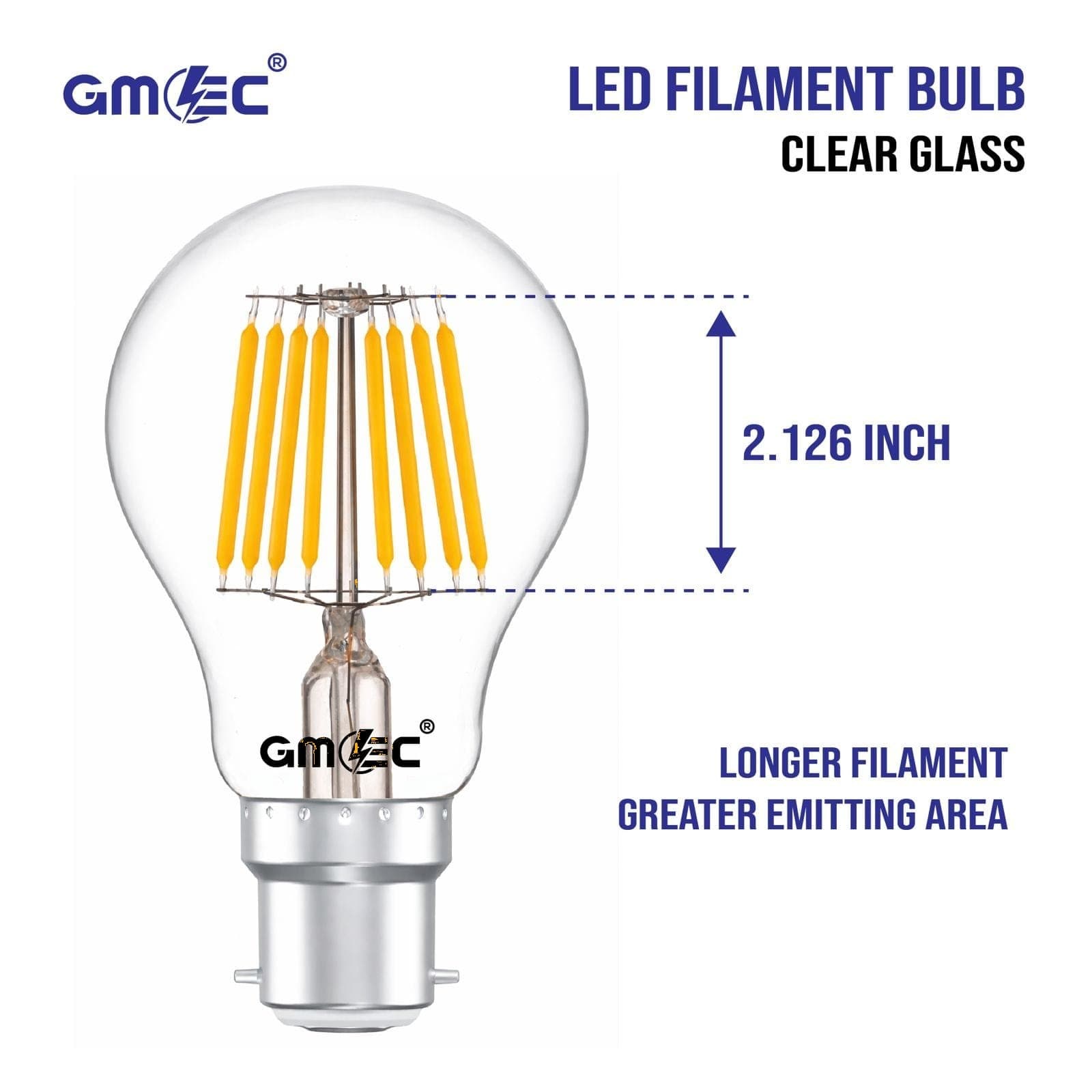 24W LED Filament Bulb B22 Warm White 2700K thumbnail 8