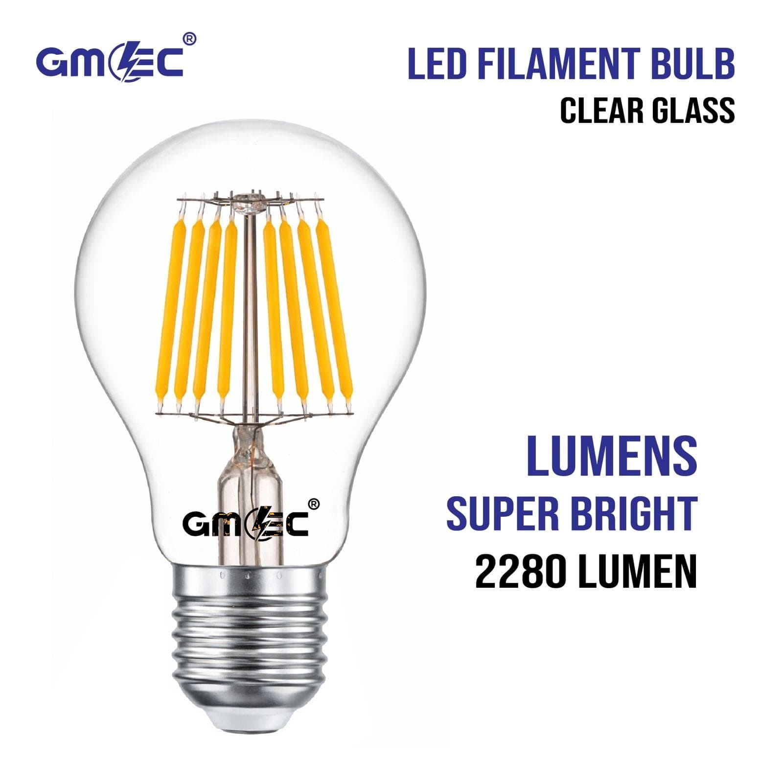 24W LED Filament Bulb E27 Cool White 6500K thumbnail 3
